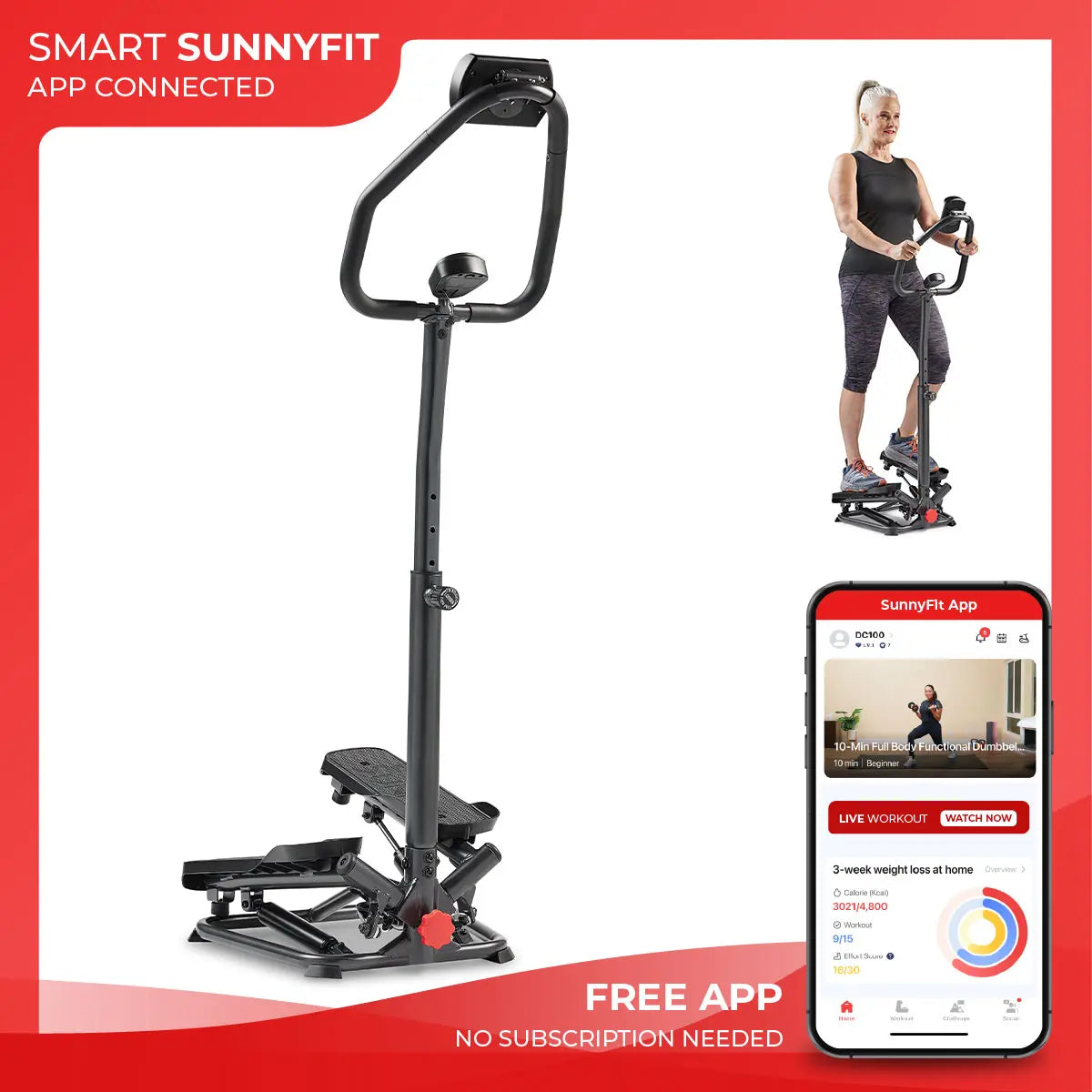 Twist Stair Stepper with LCD Monitor