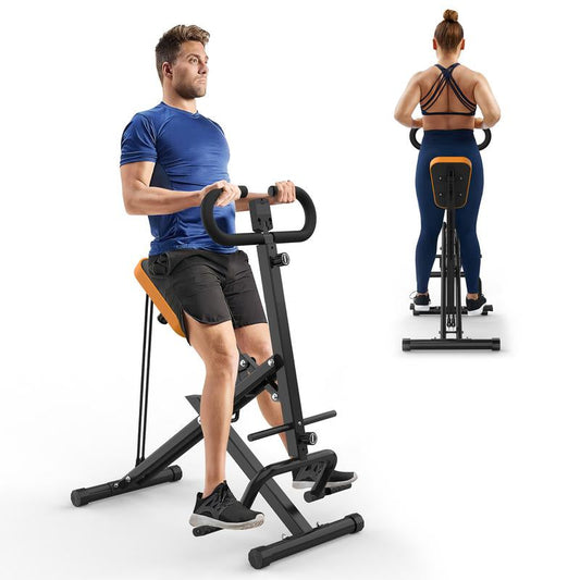 Squat Machine for Home,Rodeo Core Exercise Machine，250Lbs Foldable,Adjustable 4 Resistance Bands,Ride & Rowing Machine for Botty Glutes Butt Thighs,Ab Back/Leg Press Hip Thrust…